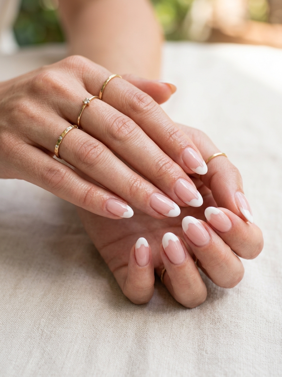 Cloud Tip French Nails